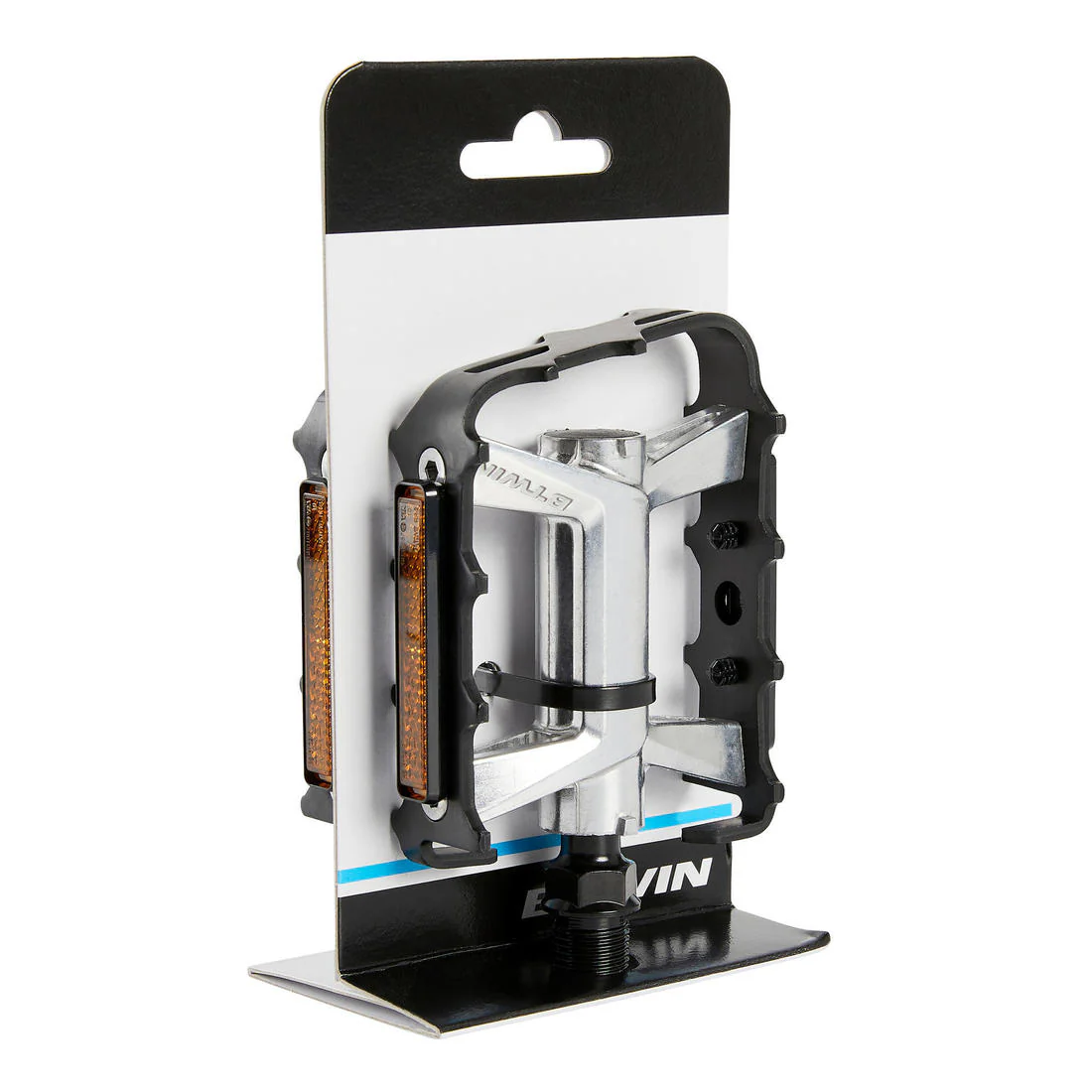 Flat Aluminium Mountain Bike Pedals 500 - Image 4