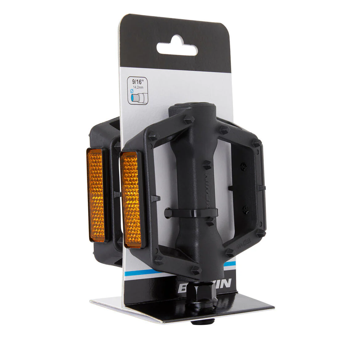 Flat MTB bicycle pedals 520 grip black - Image 8