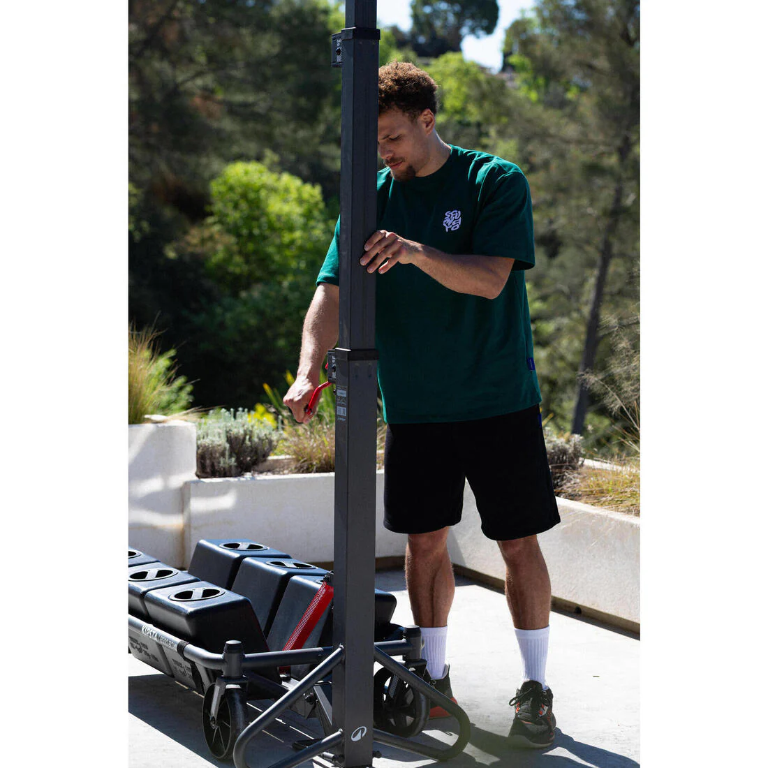 Foldable Basketball Hoop with Base & Transparent Backboard, 2.4–3.05 m, B500 Box - Image 15