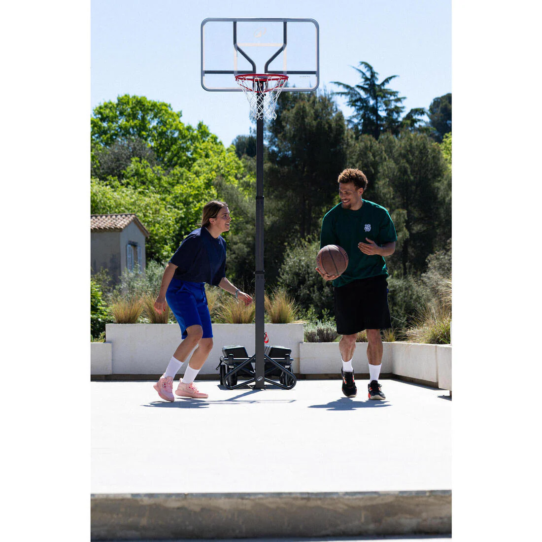Foldable Basketball Hoop with Base & Transparent Backboard, 2.4–3.05 m, B500 Box - Image 16
