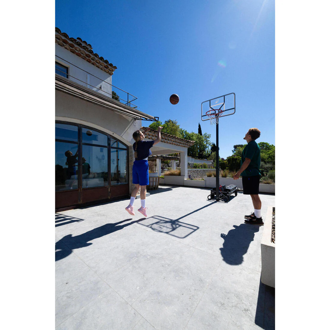 Foldable Basketball Hoop with Base & Transparent Backboard, 2.4–3.05 m, B500 Box - Image 8