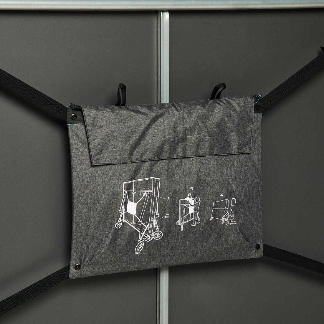 Folding Table Tennis Table Cover PPTC - Grey - Image 6