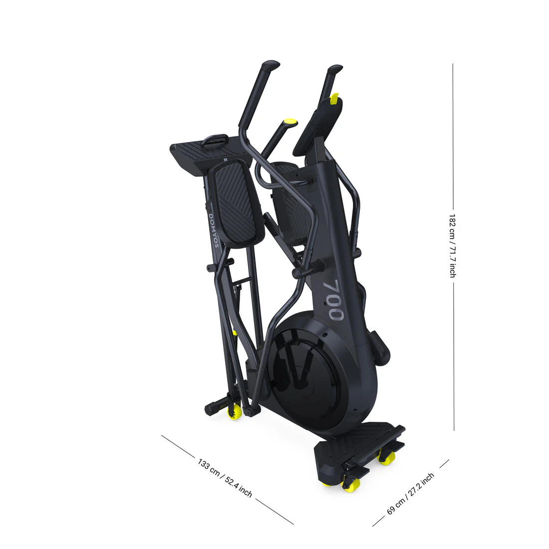 Front Wheel Folding Connected Self-Powered Cross Trainer Challenge Elliptical - Image 3