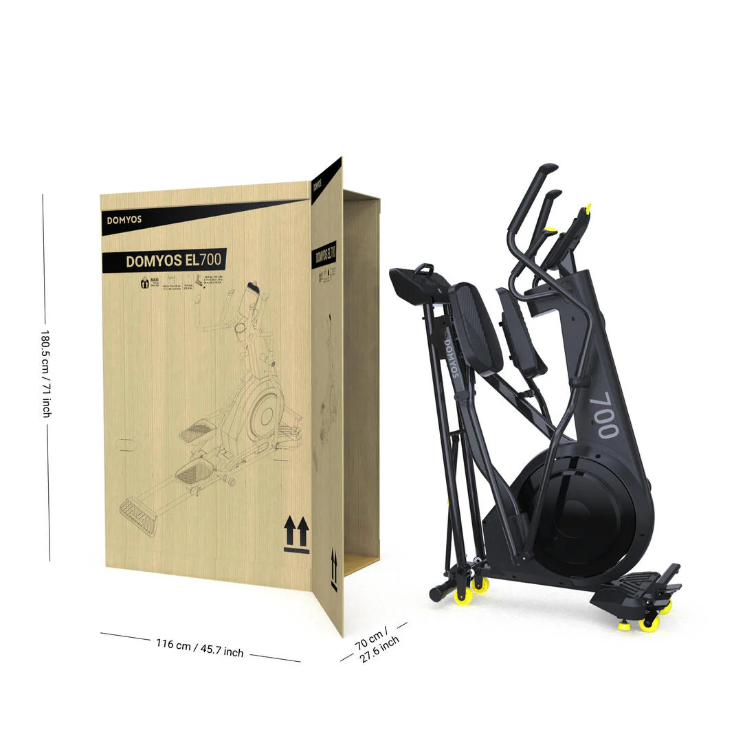 Front Wheel Folding Connected Self-Powered Cross Trainer Challenge Elliptical - Image 7