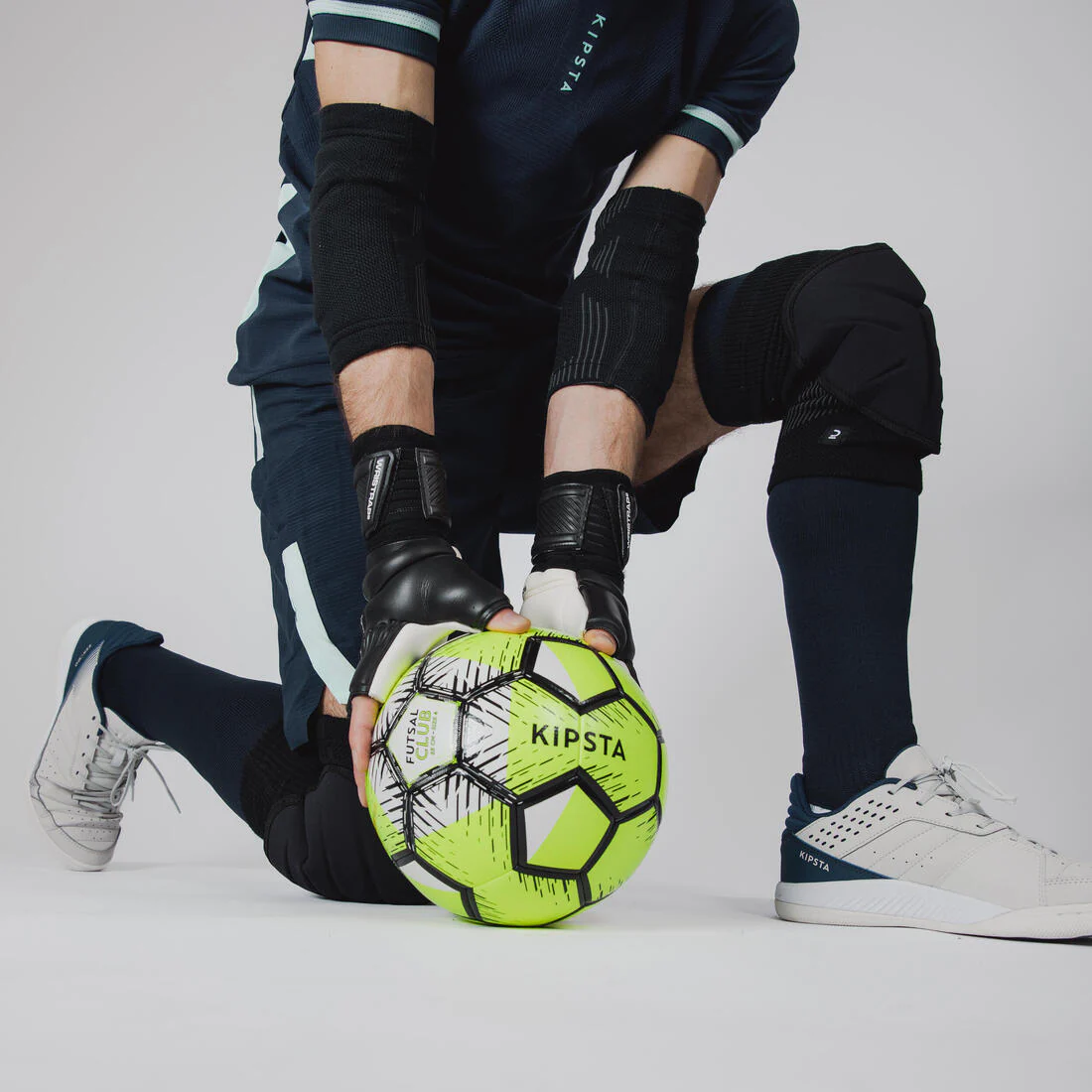 Futsal Goalkeeper Protective Knee Pads - Black - Image 2