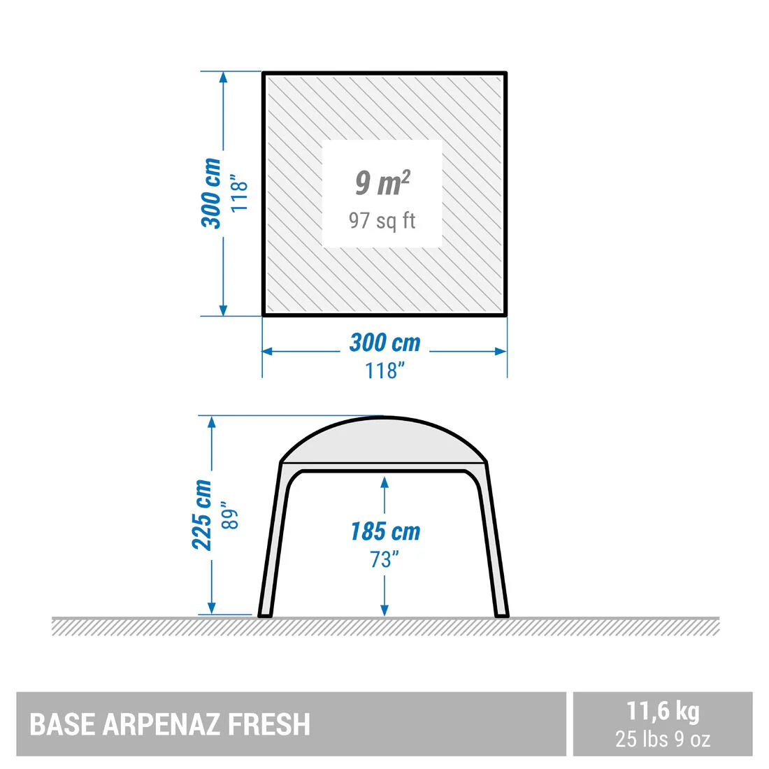 Gazebo Camping Shelter With Sides - Arpenaz - Image 2