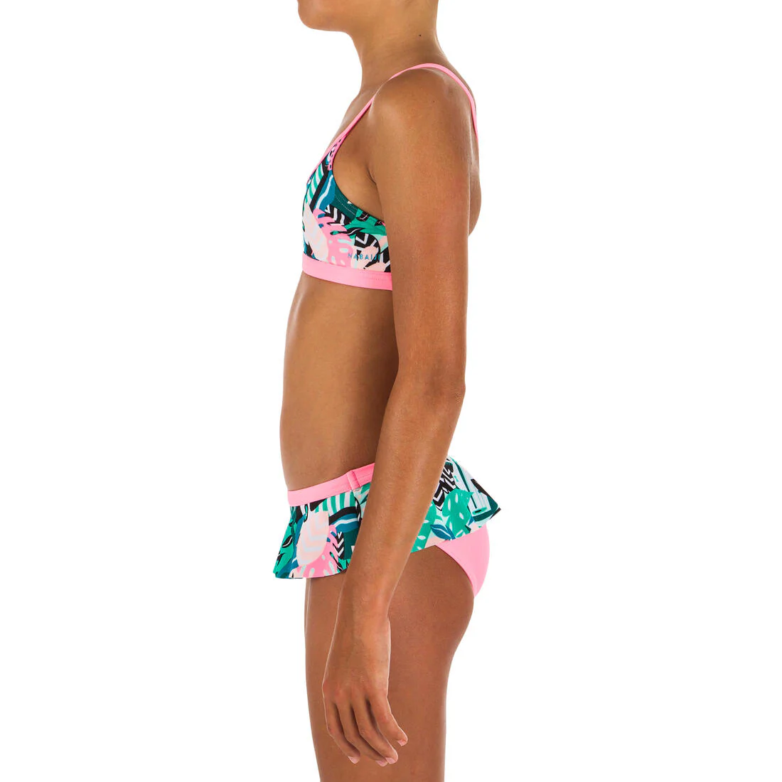 Girl's 2-piece Skirt Swimsuit Riana All Mask - Green - Image 3