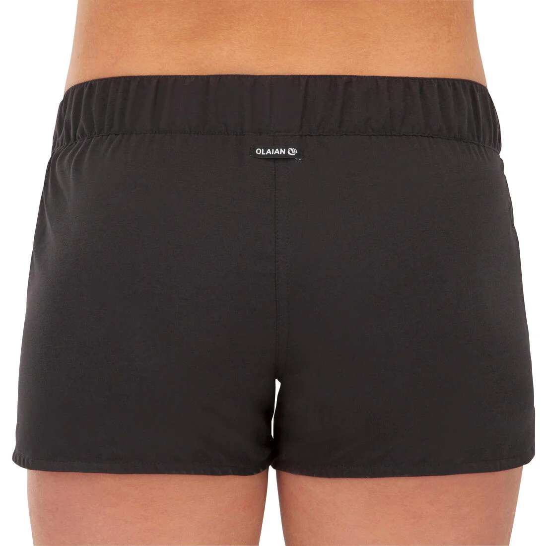 GIRL'S SURF SWIMSHORTS KINA 100 BLACK - Image 4
