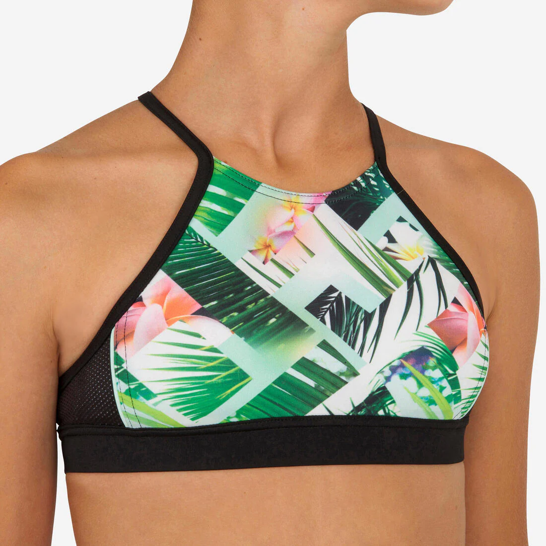 GIRL'S SURF SWIMSUIT CROP TOP BAHA 900 - Image 2