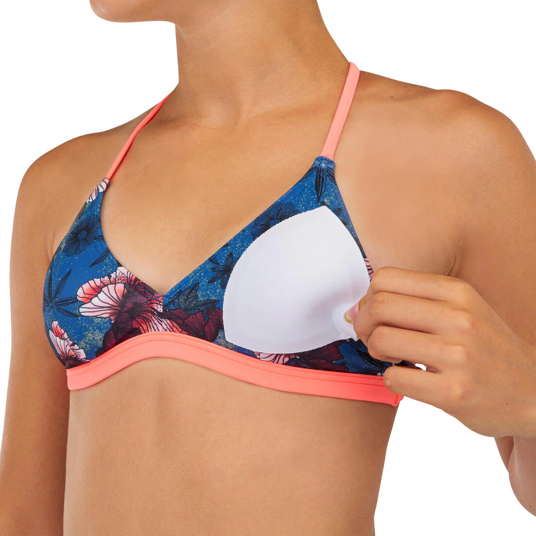 GIRL'S SURF SWIMSUIT TRIANGLE TOP BETTY 500 - Image 14