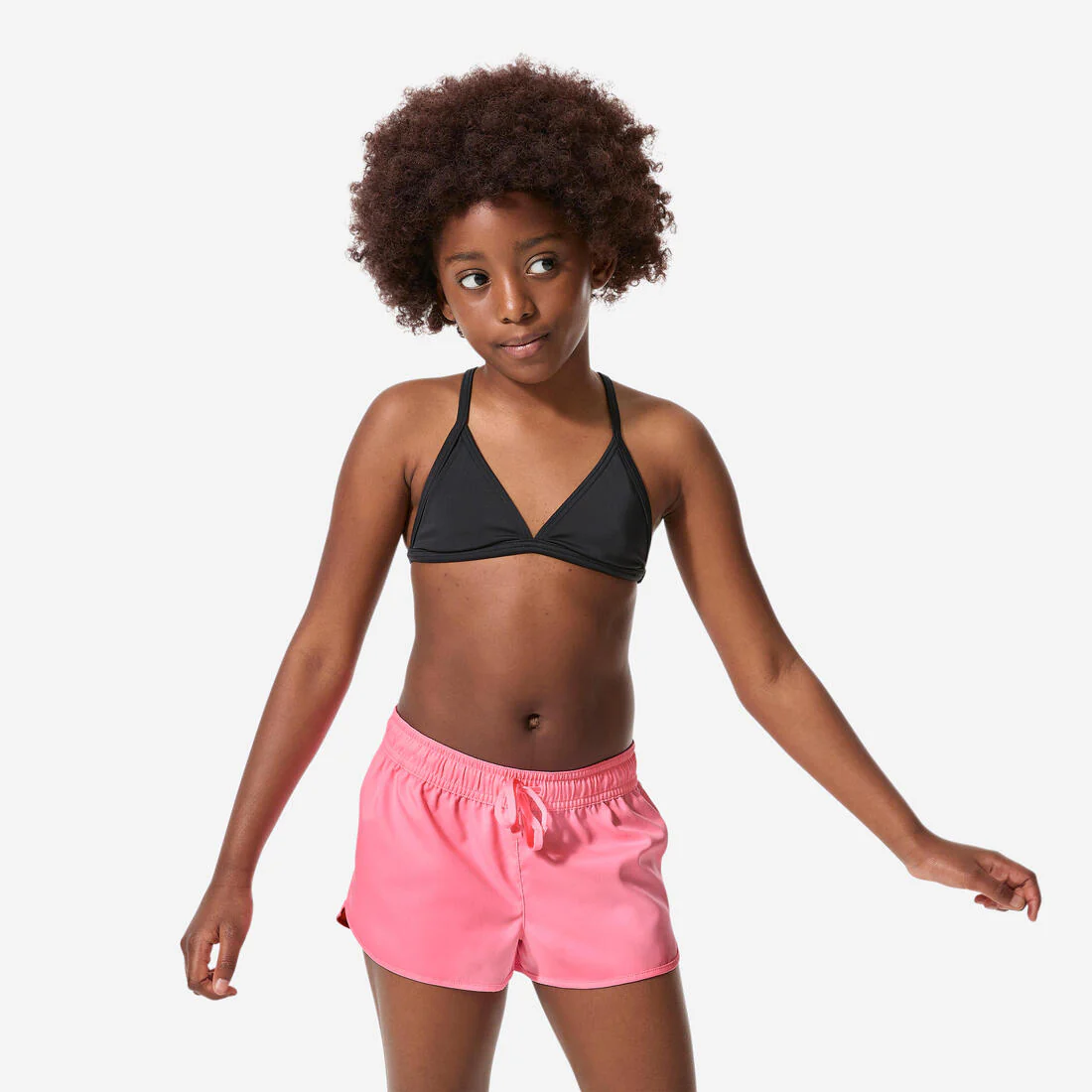 Girl’s swimsuit shorts, Caro 100 neon pink - Image 2