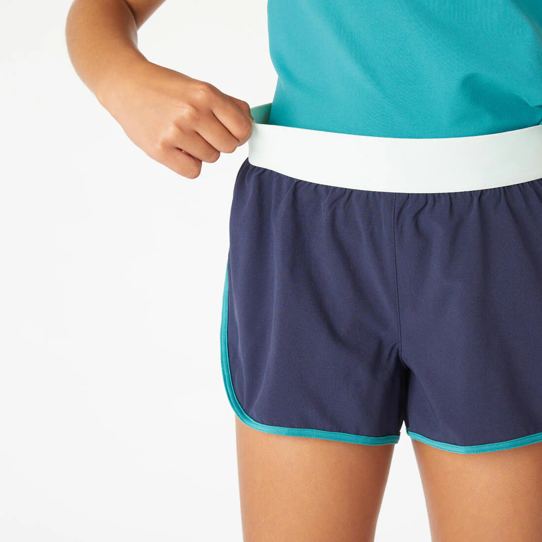 Girls' 2-in-1 Breathable Multisport Shorts - Blue Print - Image 9