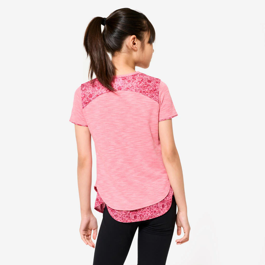 Girls' 2-in-1 T-Shirt - Pink Print - Image 4