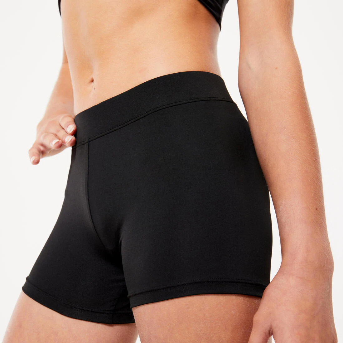 Girls' Basic Gym Shorts - Black - Image 2