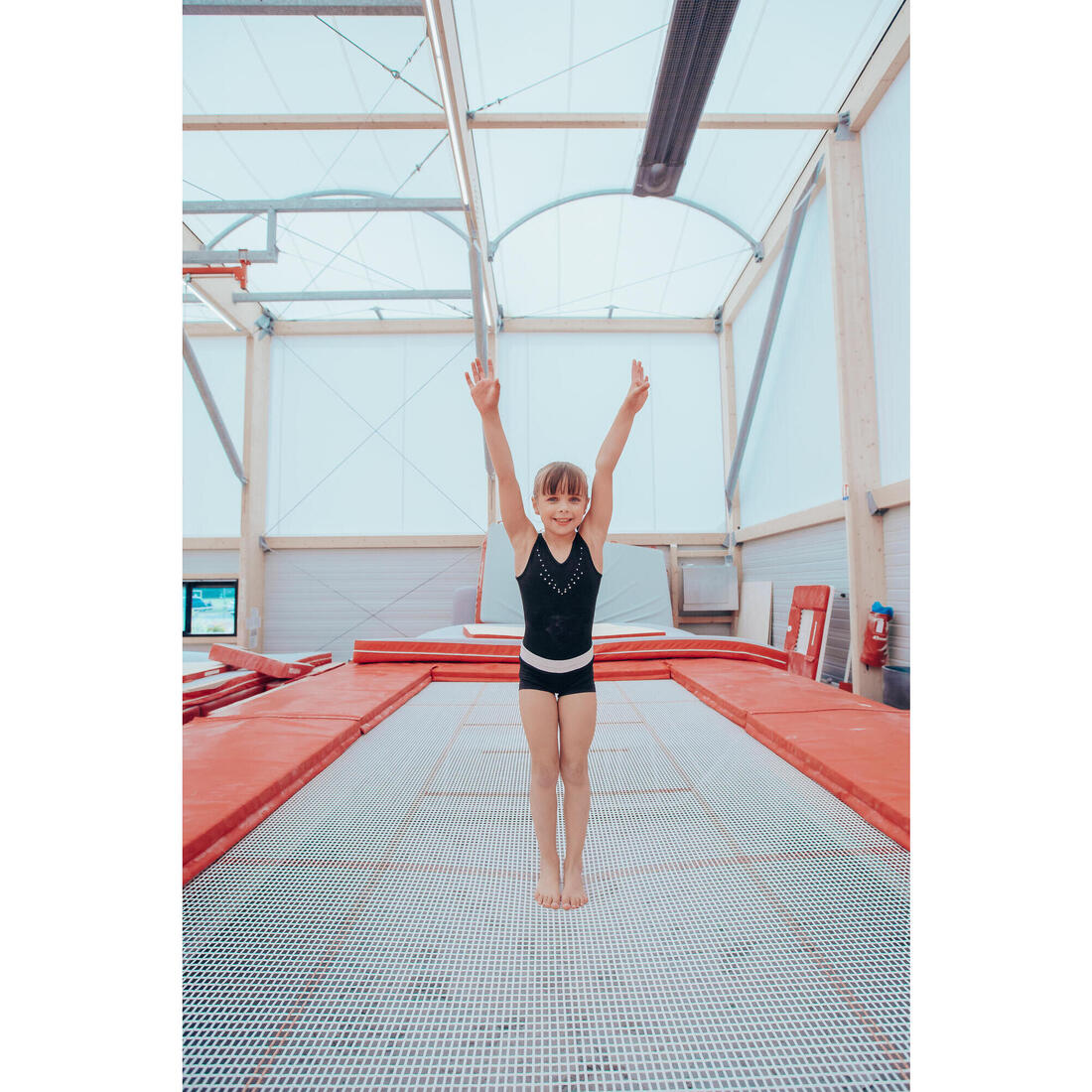 Girls' Basic Sleeveless Gym Leotard - Black - Image 10