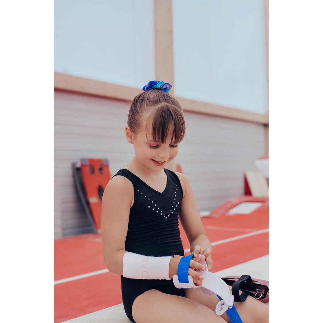 Girls' Basic Sleeveless Gym Leotard - Black - Image 7