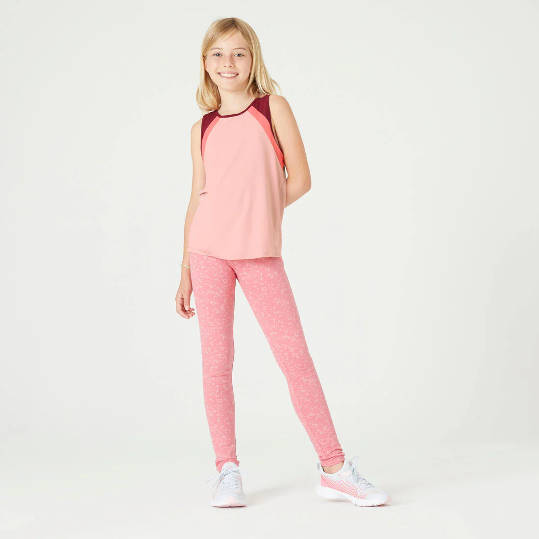 Girls' Breathable Tank Top S500 - Pink - Image 7