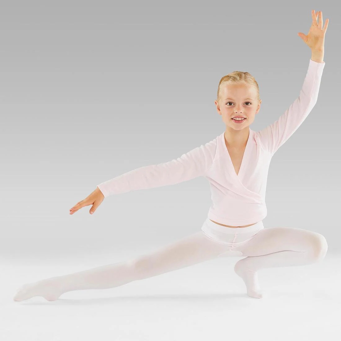 Girls' Convertible Ballet Tights - Pink - Image 2