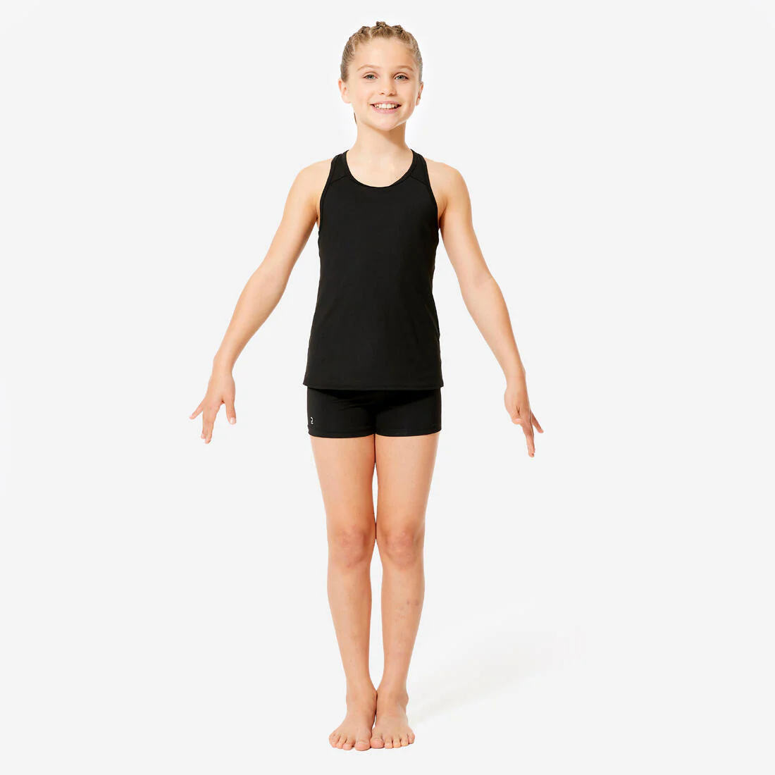 Girls' Gymnastics Racer Back Tank Top - Black - Image 2