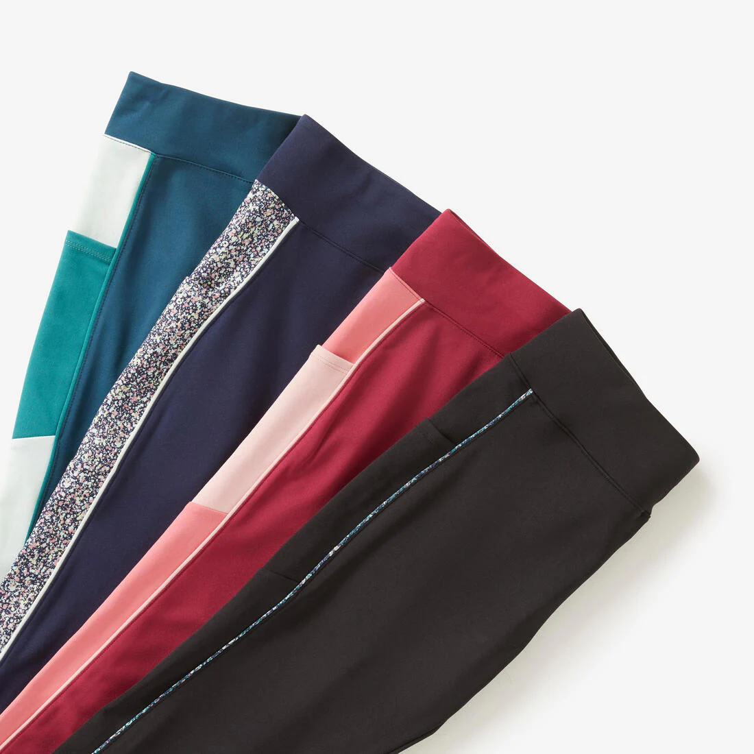 Girls' High-Waisted Pocket Leggings S500 - Image 14