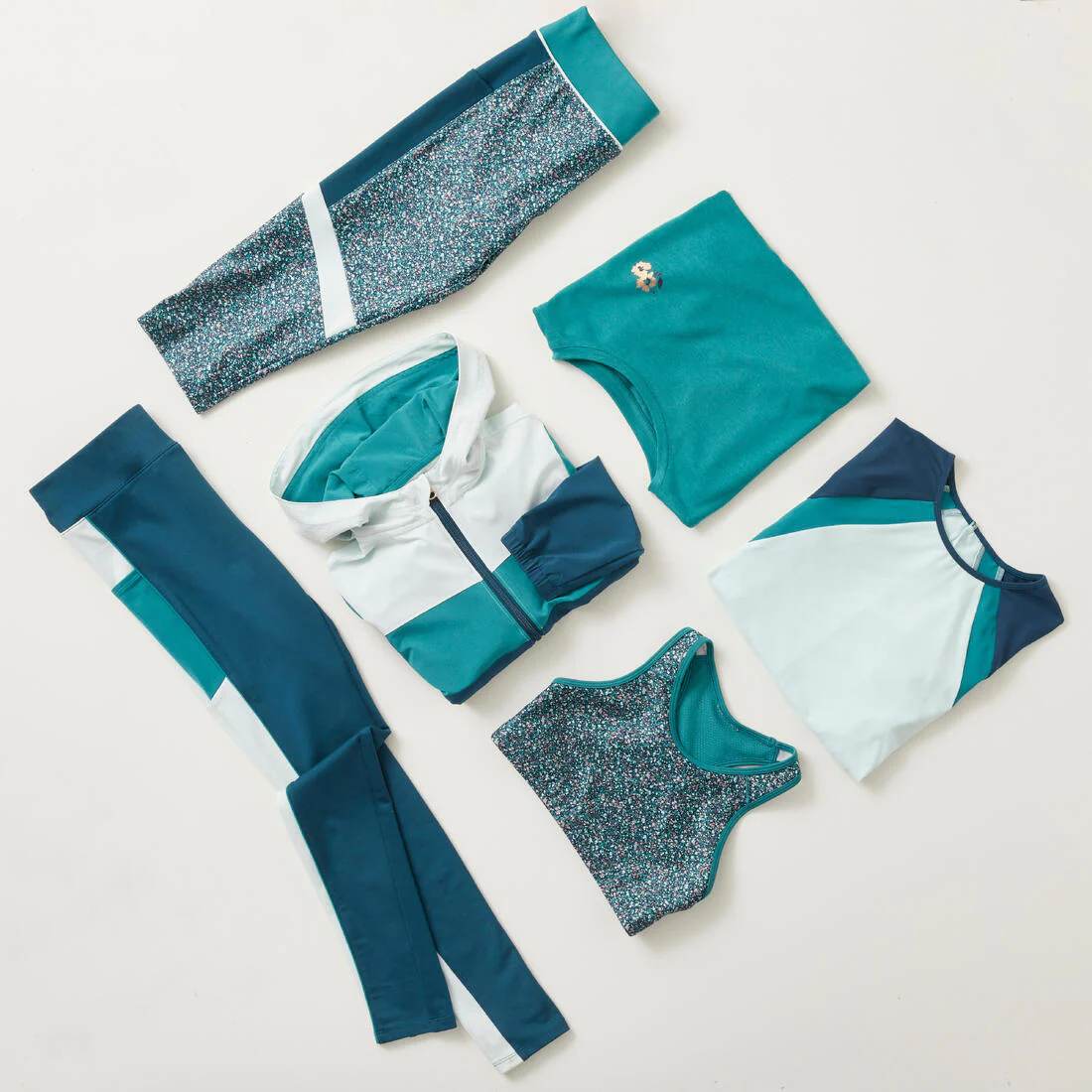 Girls' High-Waisted Pocket Leggings S500 - Image 18