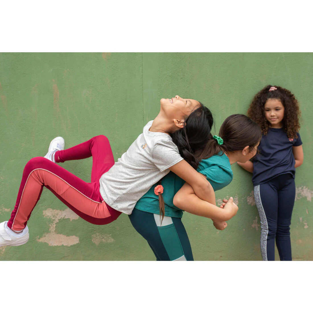 Girls' High-Waisted Pocket Leggings S500 - Image 20