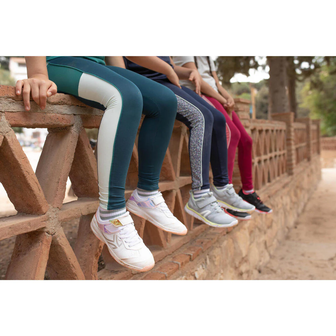 Girls' High-Waisted Pocket Leggings S500 - Image 23