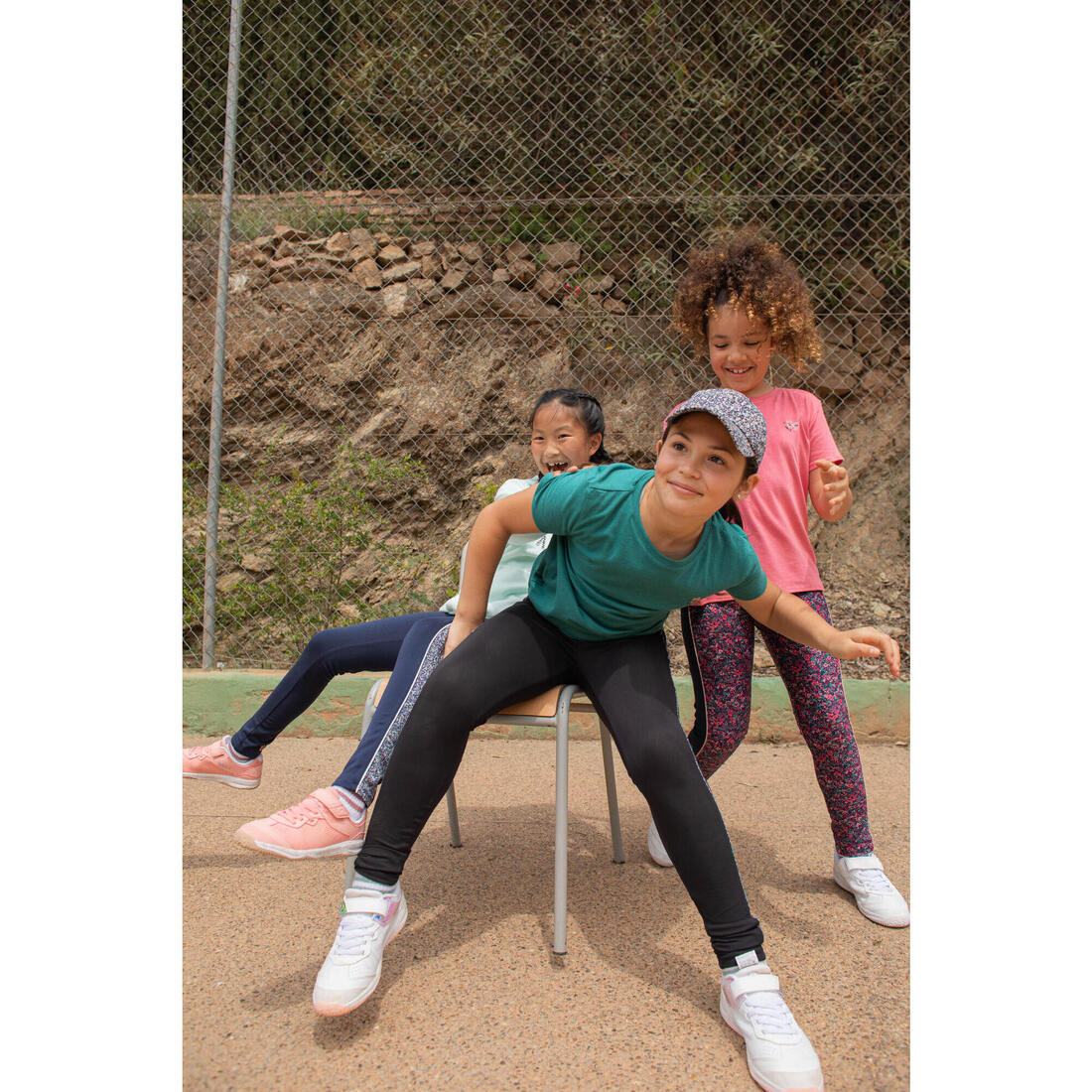 Girls' High-Waisted Pocket Leggings S500 - Image 25
