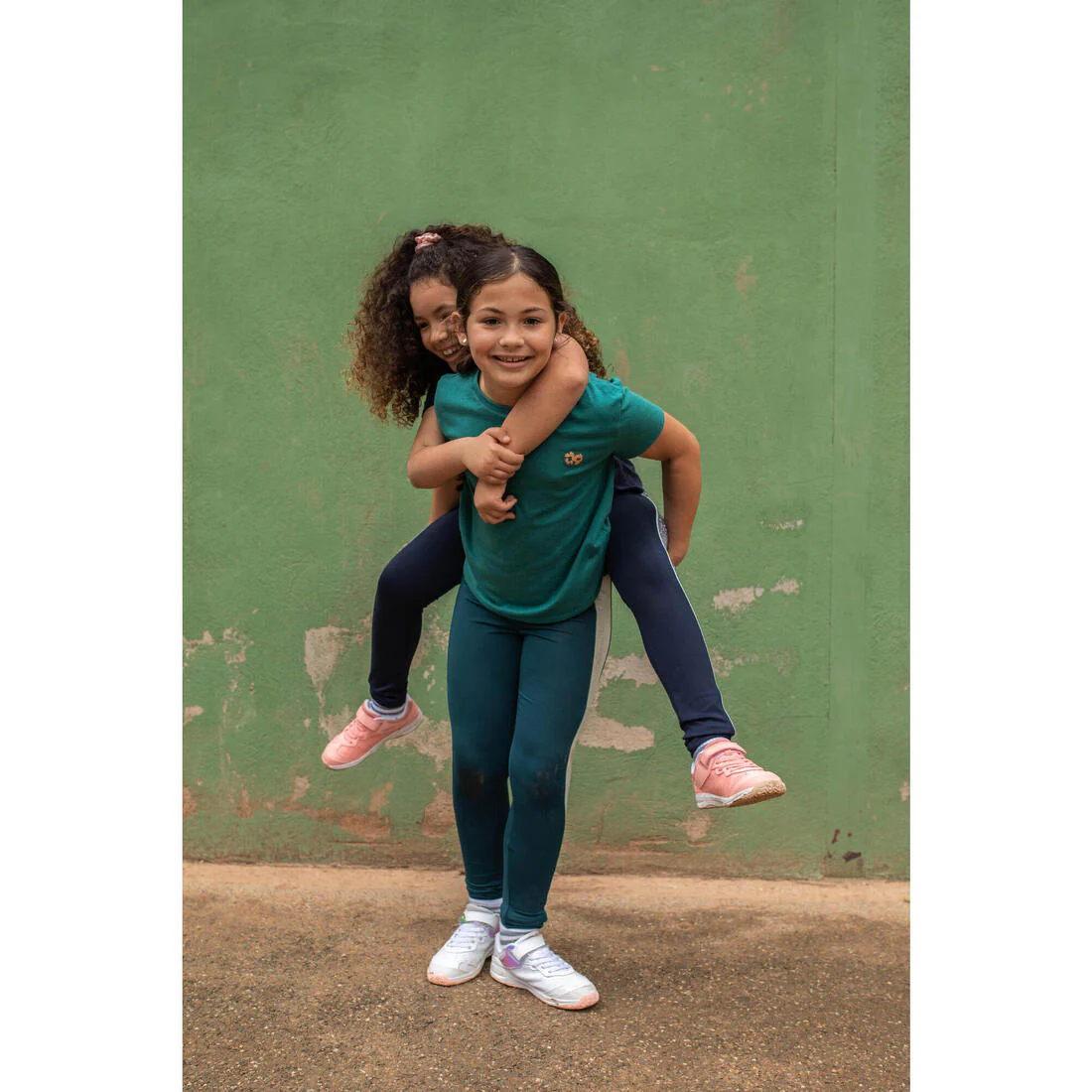 Girls' High-Waisted Pocket Leggings S500 - Image 38