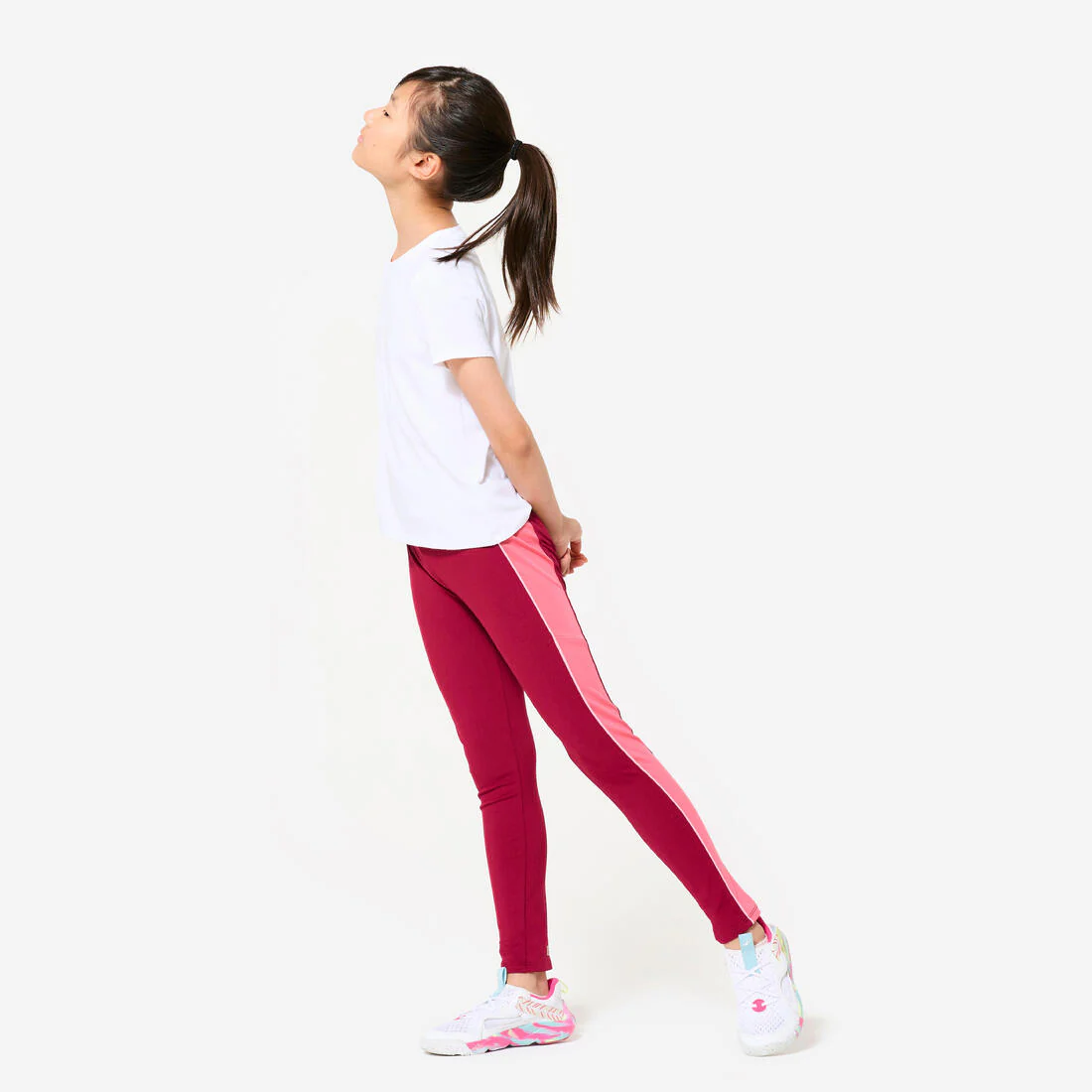 Girls' High-Waisted Pocket Leggings S500 - Image 6