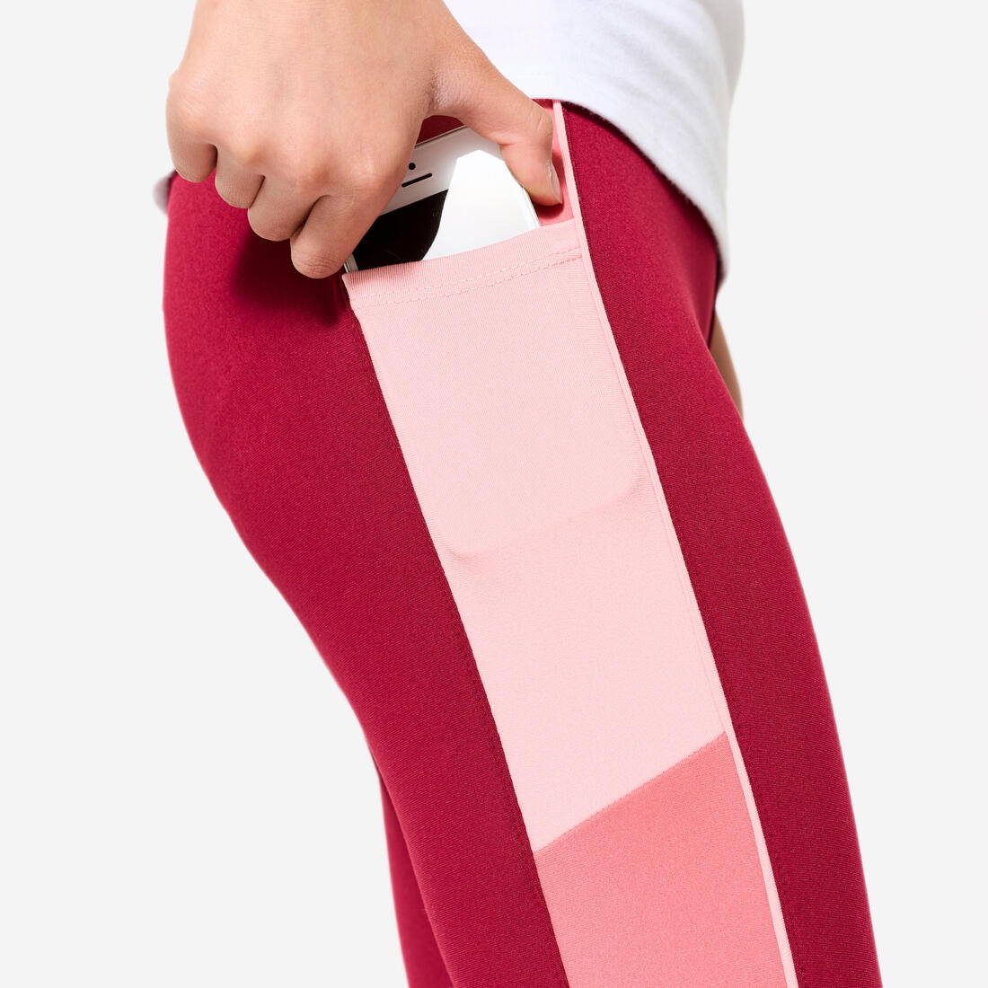 Girls' High-Waisted Pocket Leggings S500 - Image 7
