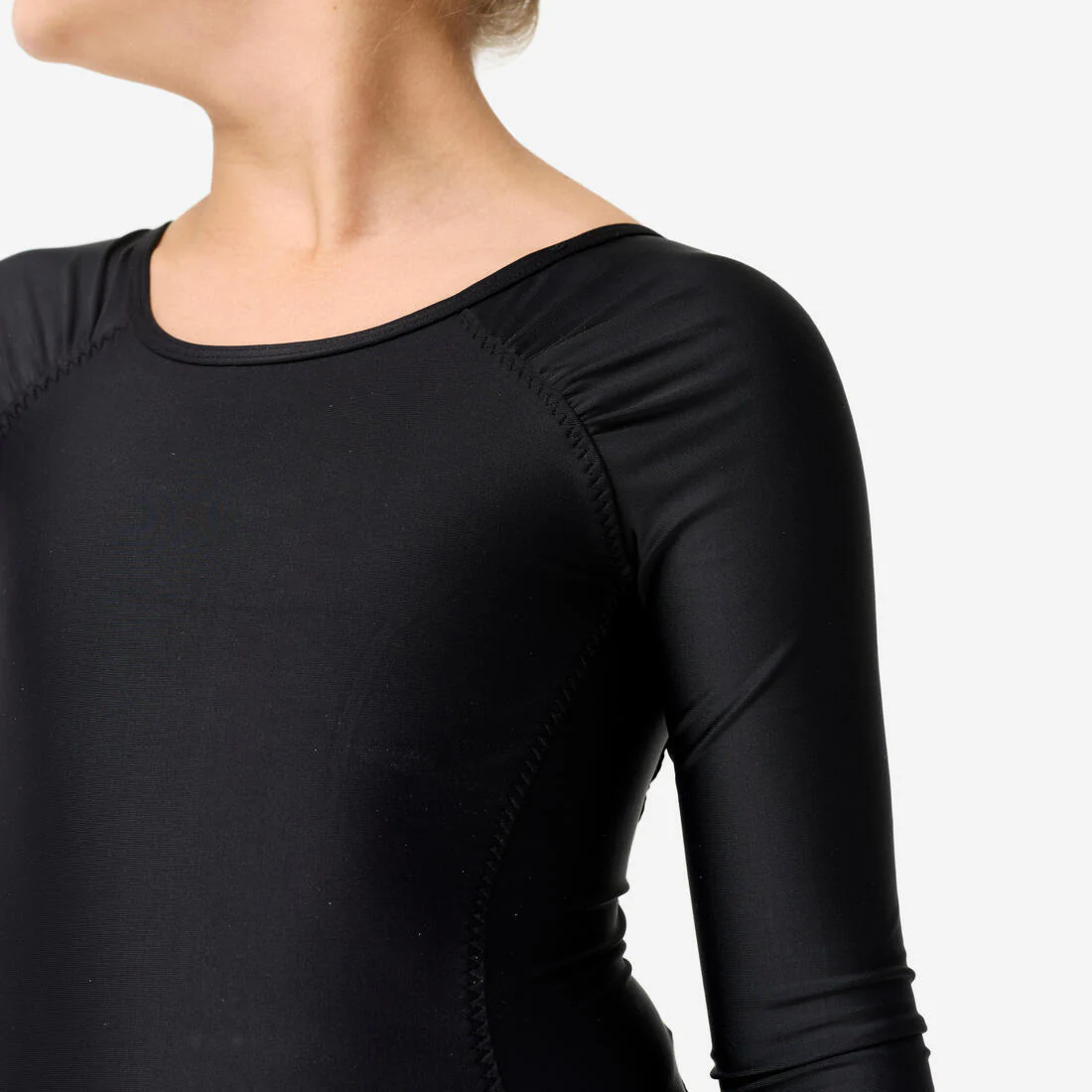 Girls' Long-Sleeved Ballet Leotard - Black - Image 3