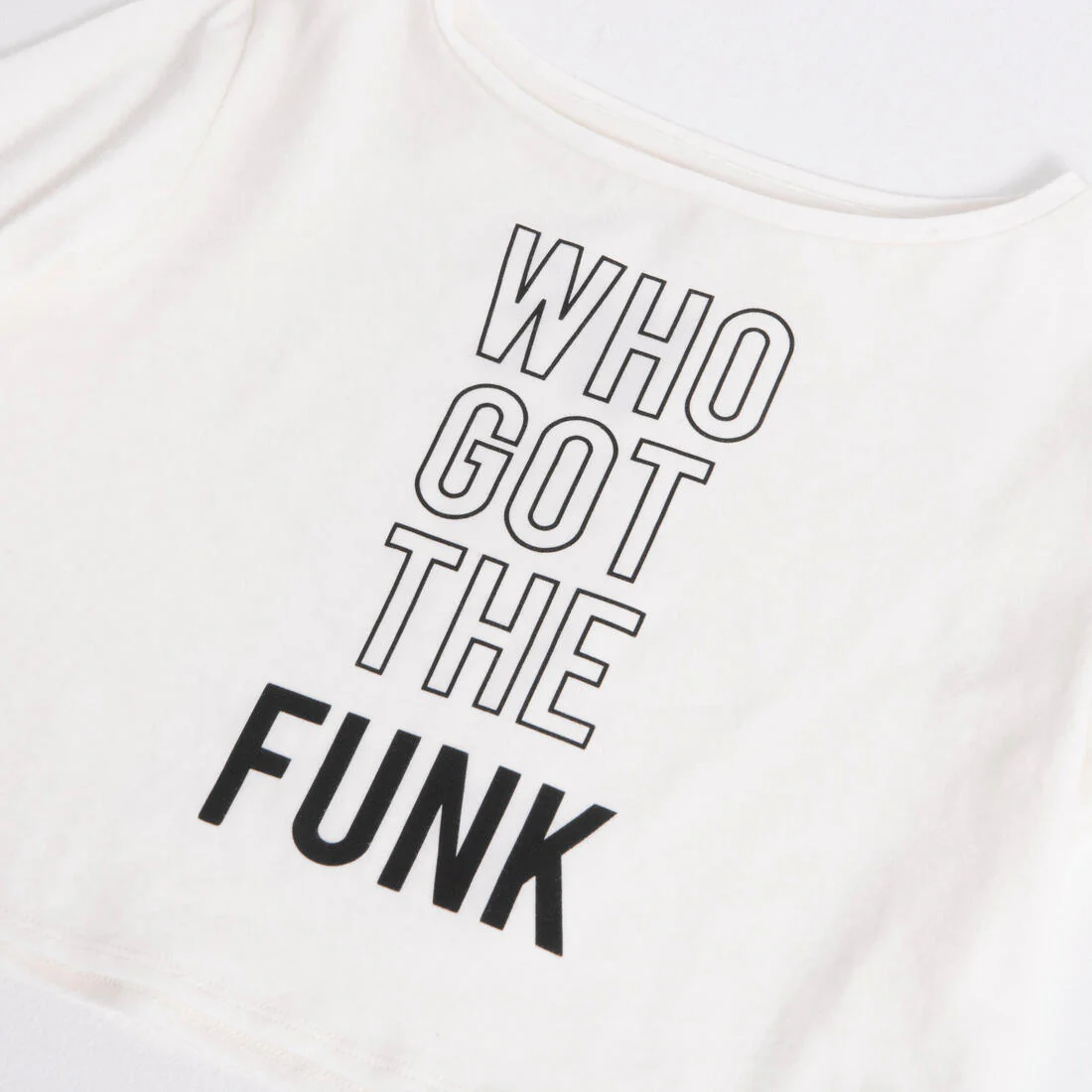 Girls' Modern Dance Cropped Printed T-Shirt - White - Image 3