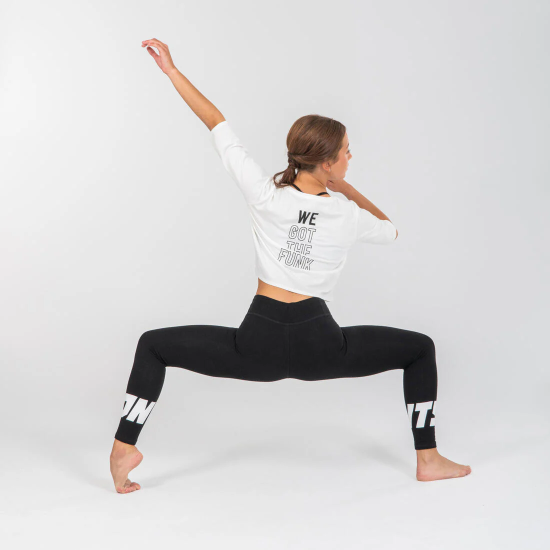 Girls' Modern Dance Cropped Printed T-Shirt - White - Image 4