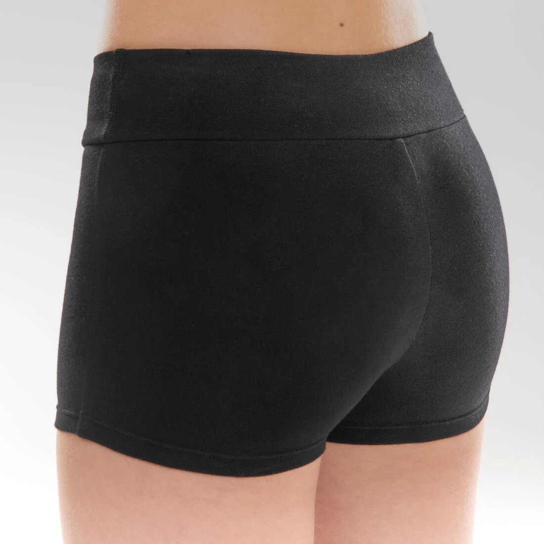 Girls' Modern Dance Slim-Fit High-Waisted Shorts - Black - Image 3