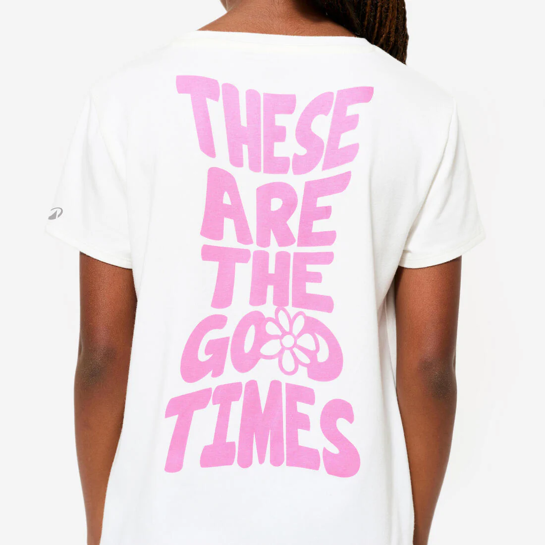 Girls' Multisports Cotton T-Shirt - White/Print - Image 3
