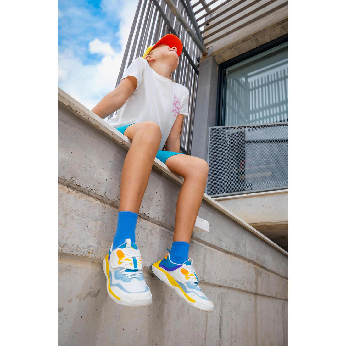 Girls' Multisports Cotton T-Shirt - White/Print - Image 9