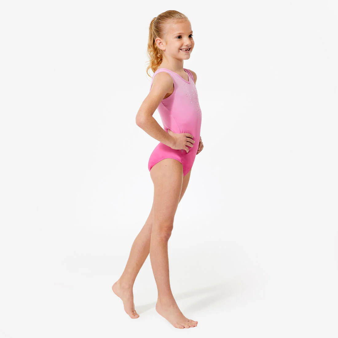 Girls' Sleeveless Gymnastics Leotard - Image 3