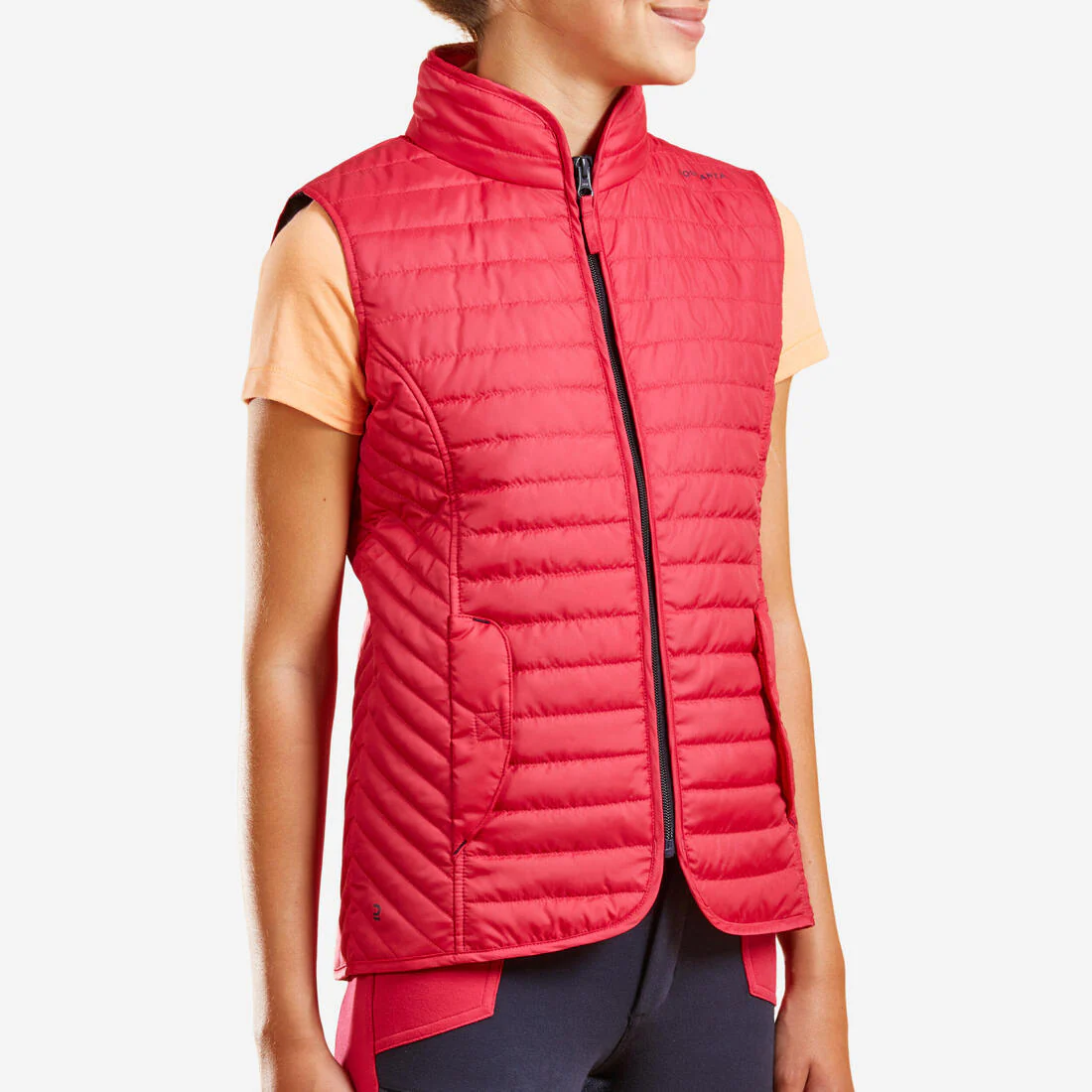 Girls' Sleeveless Horse Riding Padded Jacket 100