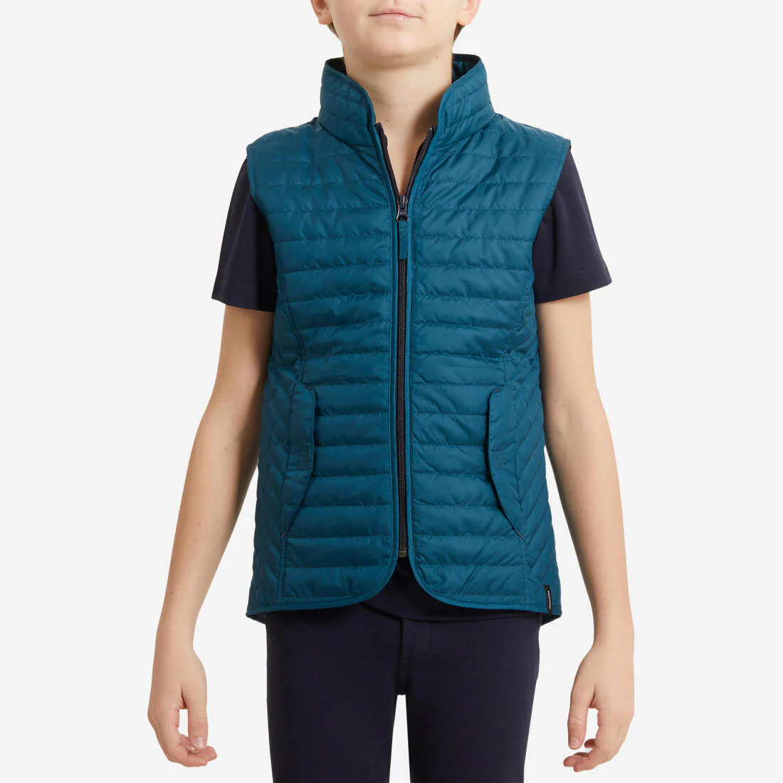 Girls' Sleeveless Horse Riding Padded Jacket 100 - Image 2