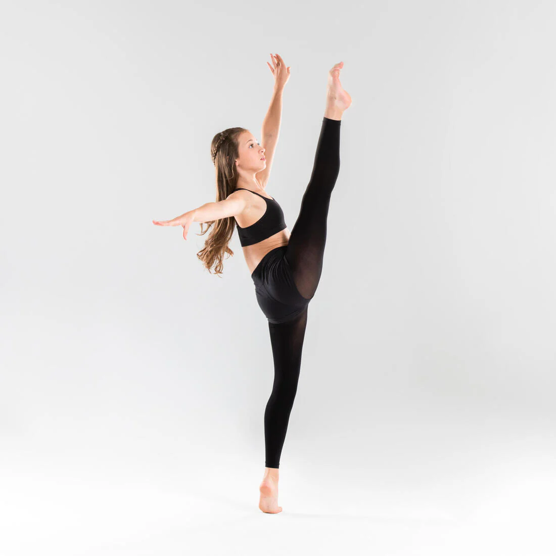 Girls' Slim-Fit Modern Dance Shorts - Black - Image 6