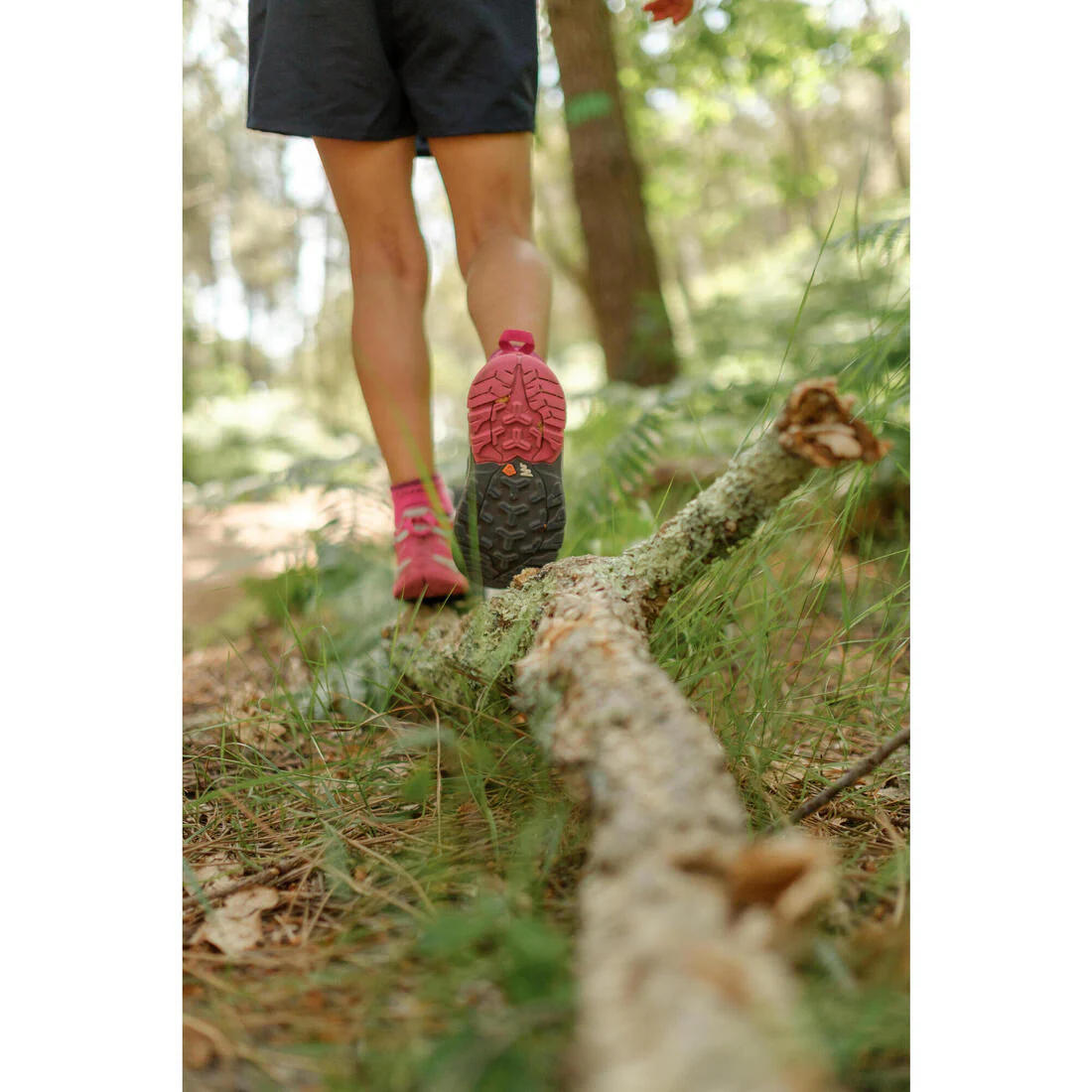 Girls' Walking Shoes with Rip-Tab - Pink/Navy - Image 2