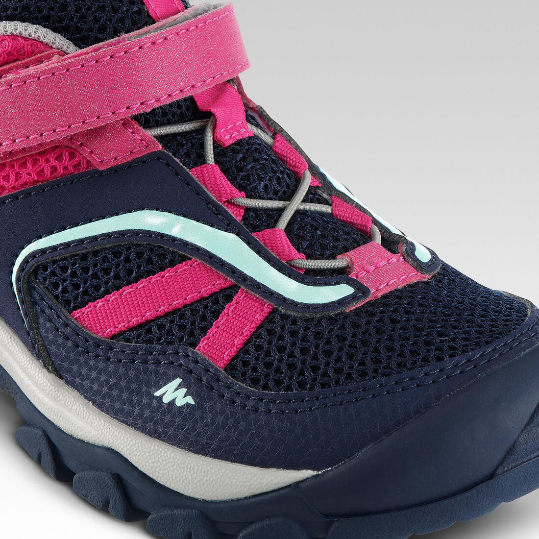 Girls' Walking Shoes with Rip-Tab - Pink/Navy - Image 6