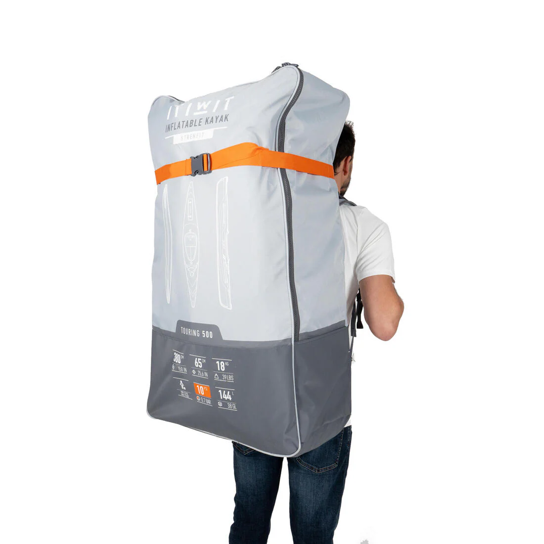 High-pressure touring inflatable kayak Strenfit dropstitch 1 place - X500 - Image 6