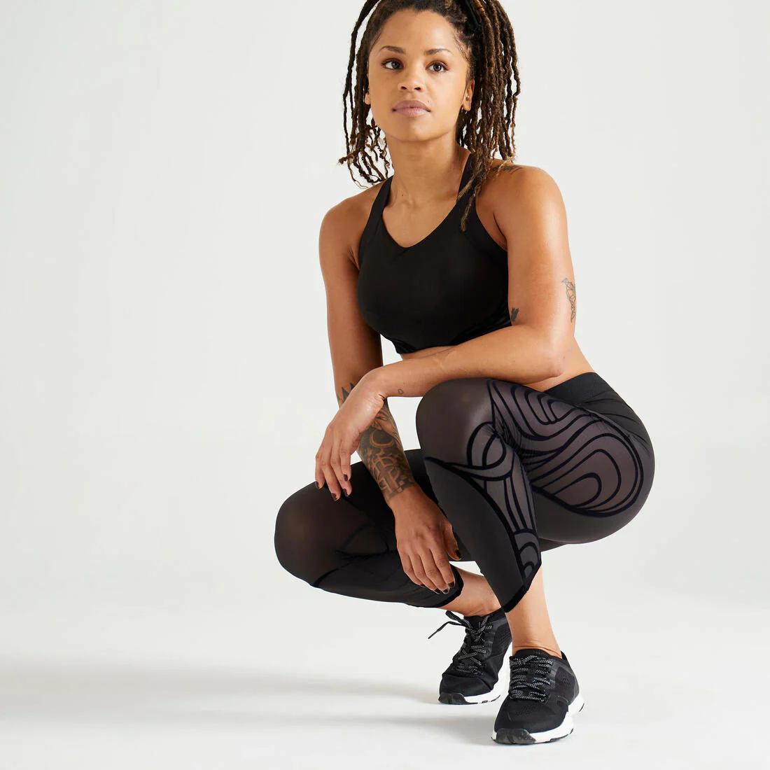 High-Waisted Cropped Shaping Fitness Leggings