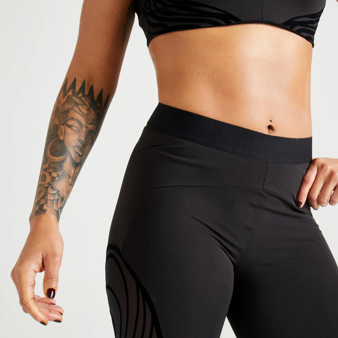 High-Waisted Cropped Shaping Fitness Leggings - Image 3