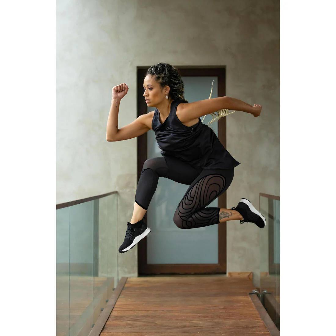 High-Waisted Cropped Shaping Fitness Leggings - Image 7
