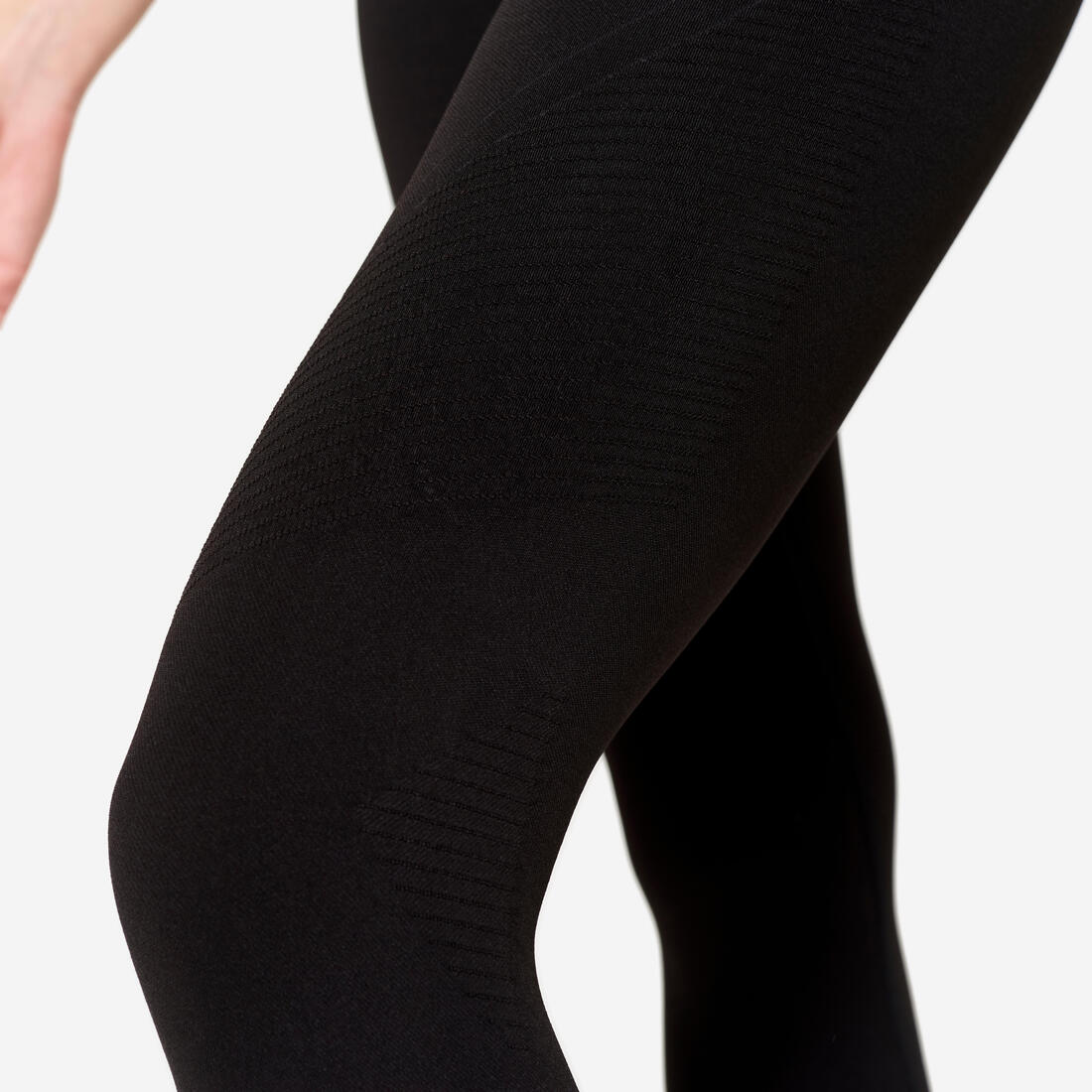 High-Waisted Second-Skin Long Yoga Leggings - Graphite Black - Image 3