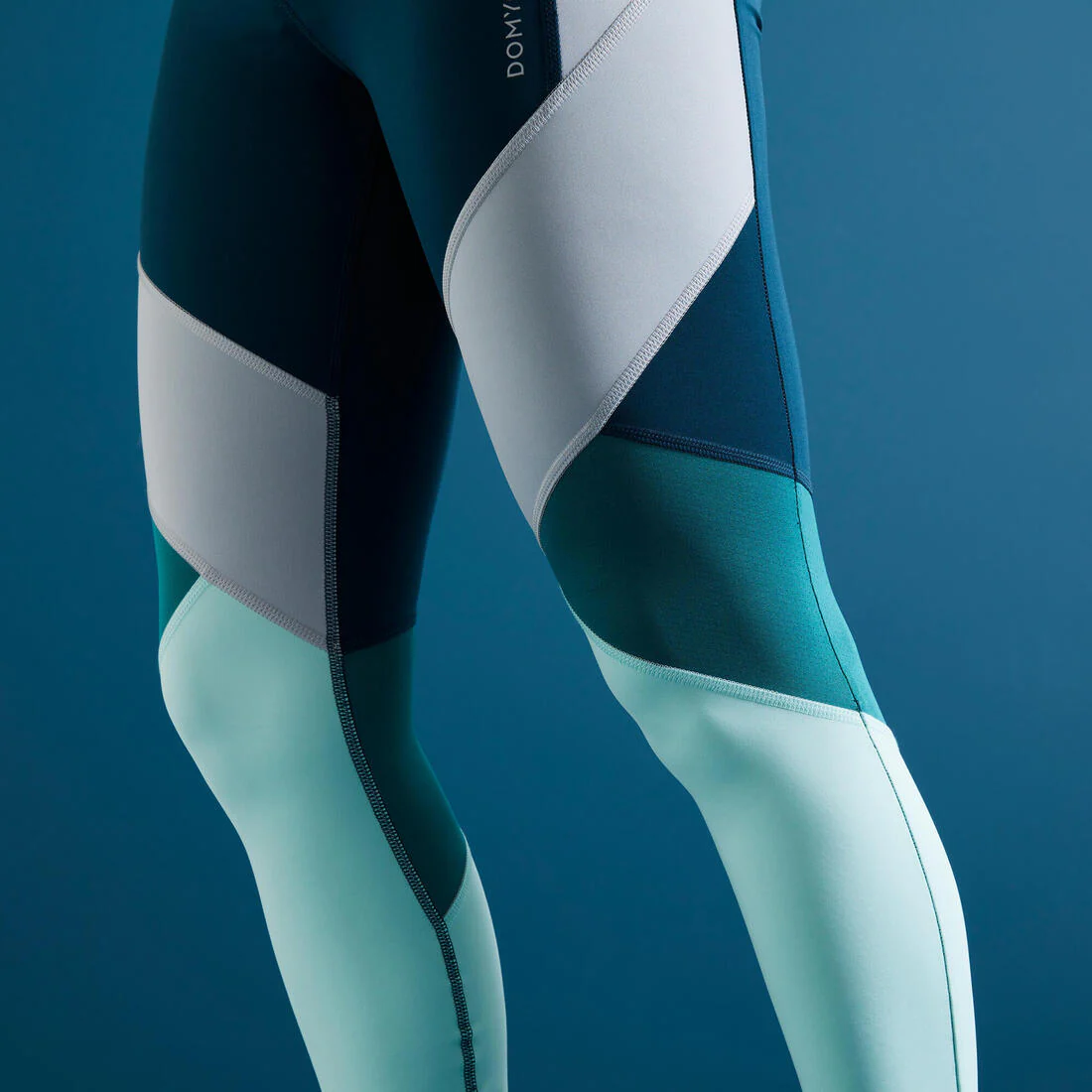 High-Waisted Shaping Fitness Leggings - Color Block - Image 5