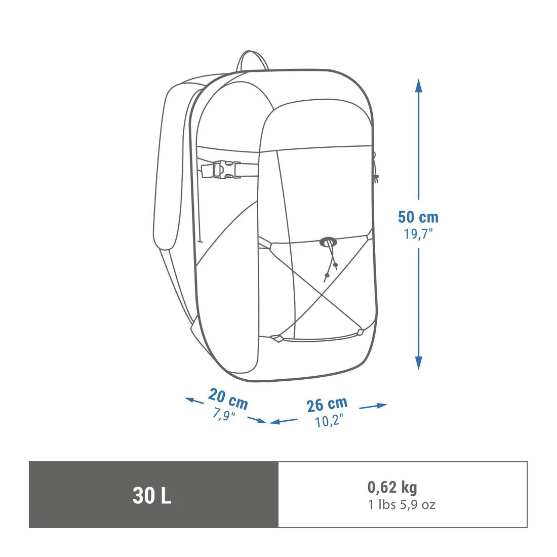 Hiking backpack 30L - NH Arpenaz 100 - Image 23